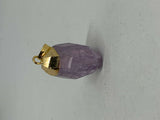 Natural Amethyst Gemstone Faceted Freeform Pendant