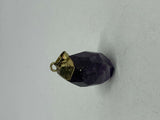 Natural Amethyst Gemstone Faceted Freeform Pendant