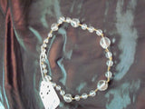 Clear Quartz, Black Onyx, Or Alternating Gemstone Beaded Link Necklaces