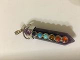 natural gemstone double terminated chakra point pendant