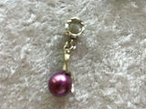 Silvertone Mermaid Charm Pendant with Acrylic Pearl