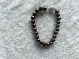 7 inch cultured freshwater pearl bracelets bronze pink lavender or white