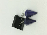 natural gemstone pendulum dangle earrings