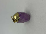 Natural Amethyst Gemstone Faceted Freeform Pendant