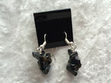 Natural Mother of Pearl Shell Triangles Dangle Earrings