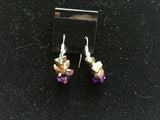 Natural Mother of Pearl Shell Triangles Dangle Earrings