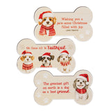 Paw-Some Wooden Christmas Bone Magnet - 3 Assorted