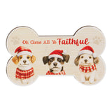 Paw-Some Wooden Christmas Bone Magnet - 3 Assorted