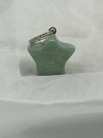 Natural Amazonite Gemstone Carved Puffed Star Pendant