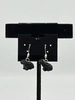 Ceramic 3D Black Labrador Retriever Dog Sterling Silver Dangle Earrings