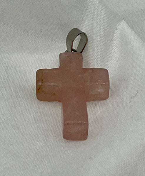 Natural Carnelian Gemstone Carved Cross Pendant