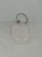 Natural Clear Quartz Gemstone Freeform Tumbled Rectangle Pendant