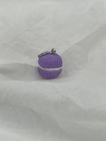 Polymer Clay Purple and White 3D Small Cookie Macaron Charm Pendant Food Jewelry