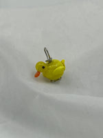 Lampworked Glass 3D Small Yellow and Orange Duck Pendant