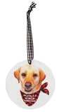 Winter Wonder-Lab Round Ornament, 3 Assorted
