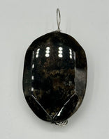 Natural Fossil Coral Gemstone Large Faceted Oval Pendant