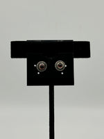 Natural Garnet Gemstone Round Cabochon Sterling Silver Stud Earrings