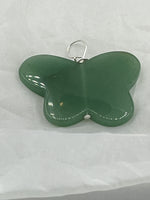 Natural Green Aventurine Gemstone Carved Butterfly Insect Pendant