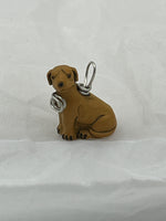 Ceramic 3D Yellow labrador Retriever Dog Pendant Pet Lover Gift