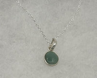 Natural Labradorite Gemstone Oval Cabochon Sterling Silver Pendant on Chain