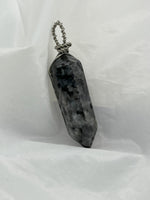 Natural Larvikite Gemstone Double Terminated Point Pendant