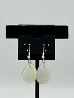 Natural Moonstone Gemstone Teardrop Sterling Silver Dangle Earrings