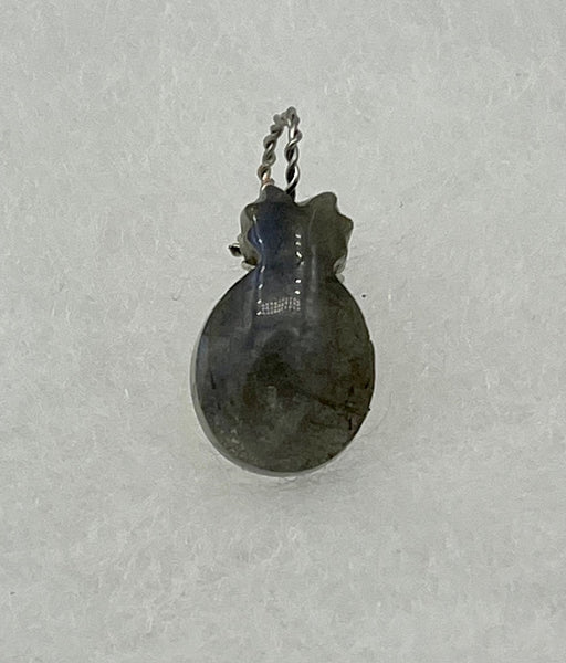 Natural Labradorite Gemstone Small Carved Pineapple Fruit Pendant