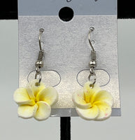 Cute Polymer Clay Yellow 3D Flower Dangle Earrings Spring Summer Jewelry