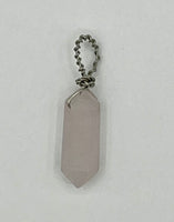 Natural Rose Quartz Gemstone Double Terminated Point Pendant