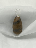 Natural Tiger Iron Gemstone Chunky Teardrop Pendant