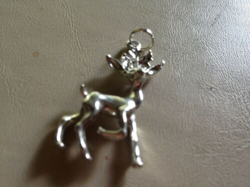 Silver Plated Pewter Christmas Reindeer Pendant