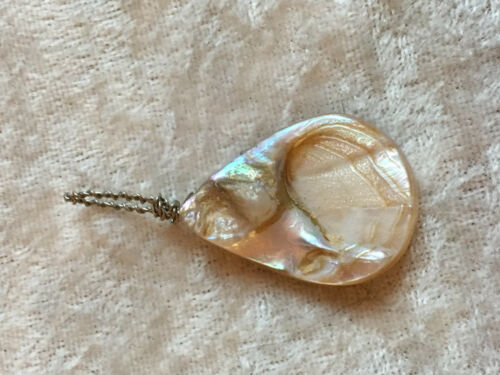 Natural Blister Pearl Shell Teardrop Pendant