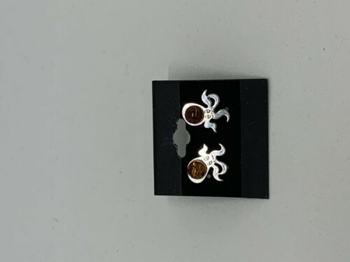 Natural Baltic Amber Gemstone Sterling Silver Octopus Stud Earrings