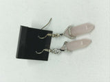 natural gemstone point dangle earrings