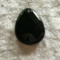Natural Black onyx Gemstone Faceted Teardrop Pendant