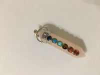 natural gemstone double terminated chakra point pendant
