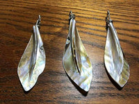 Natural Mother of Pearl Shell Carved Leaf Pendant