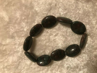 natural kashgar garnet gemstone ovals gemstone beaded stretch bracelet