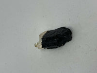 Natural Black Tourmaline Gemstone Large Rough Freeform Pendant