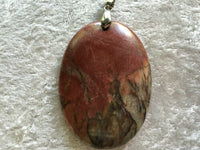 Natural Jasper Gemstone Carved Large Oval Pendant