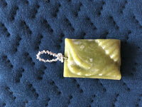 Natural Jade Gemstone Carved Conch Shell Pendant