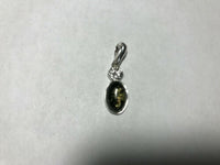 Natural Baltic Amber Gemstone Sterling Silver Oval Pendant