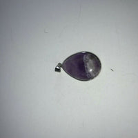 natural amethyst gemstone teardrop pendant