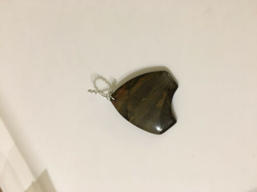 Natural Tiger Eye Gemstone Carved Triangle Pendant