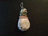 Natural Fancy Jasper Gemstone Carved Bird Pendant