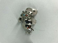 natural gemstone and silver elephant pendant