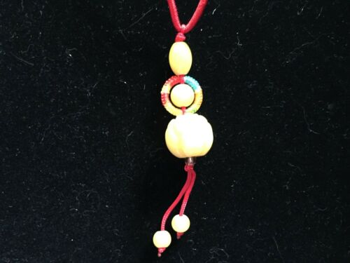Yellow Quartz Gemstone Carved Rose Pendant on Adjustable Cord Necklace