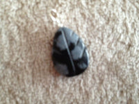 Natural Snowflake Obsidian Gemstone Leaf Pendant or Dangle Earrings