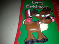 Cute Resin Christmas Moose Pin Brooch