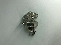 natural gemstone and silver elephant pendant